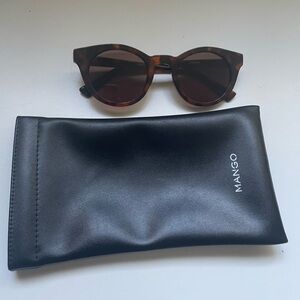 Mango Tortoiseshell Sunglasses with Black Case